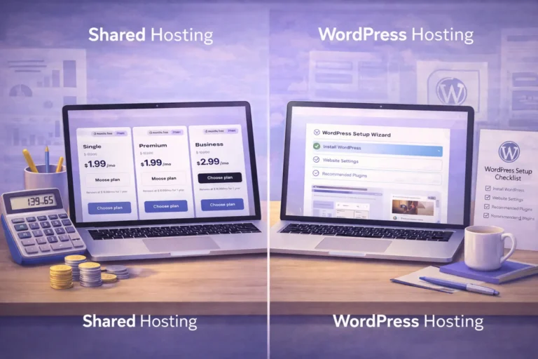 Shared hosting vs WordPress hosting for beginners