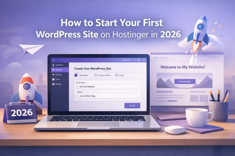 How to start your first WordPress site on Hostinger in 2026
